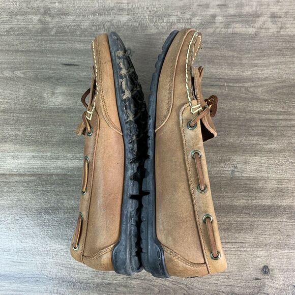VTG Ralph Lauren Mens Polo Sport Brown Leather Loafers Boat Shoes Size 9 D main image 10